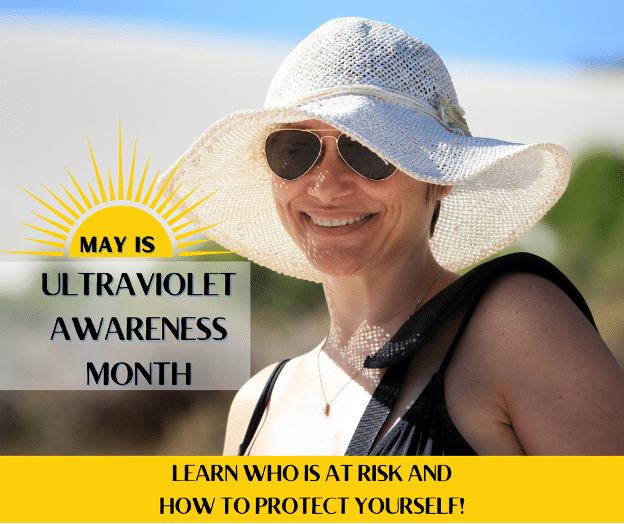 Woman outside wearing sunhat and sunglasses